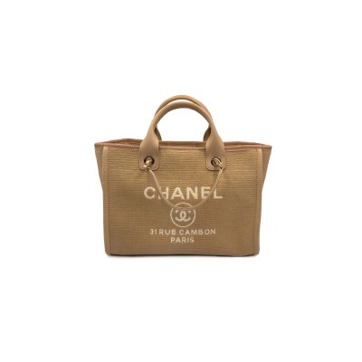 CHANEL MIXED FIBERS SMALL DEAUVILLE TOTE 142010 (39*24*17cm)